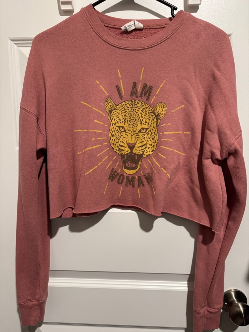 Bella Canvas Dusty Rose Sweatshirt with Yellow Graphic